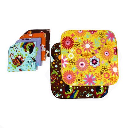 Pack of a dozen washcloth wipes