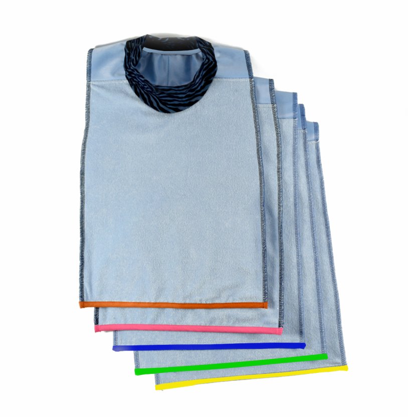 Photo: Adjustable Bib with Expandable Collar (Terry Cloth) with Integrated Color Code